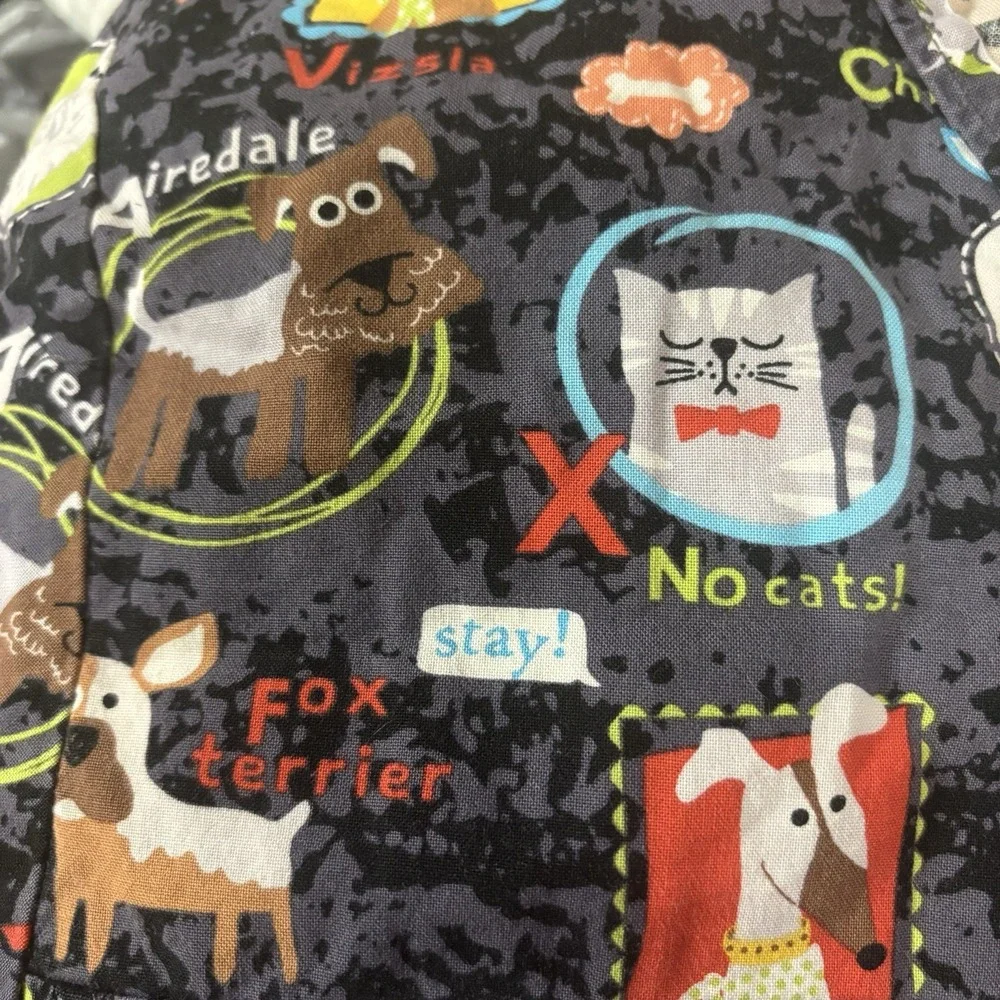 Scrubstar Women's Scrub Top Dog Lover XL Nurse Vet Tech Pockets Work Fun Uniform